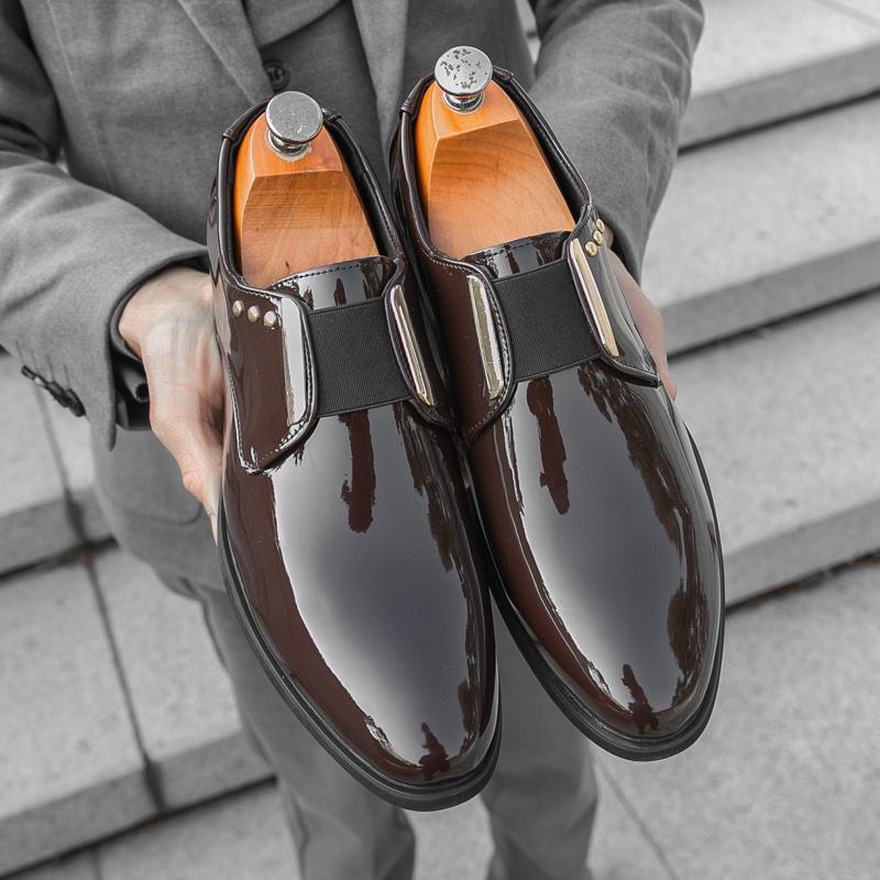 Fashion Leather Shoes Man Casual Loafers Luxury Design Slip on Male Dress Shoes Leisure Style Big Size Good Wear-resistant Sole