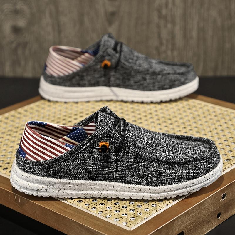 39-48 Men's Denim Cloth Air-breathable Sports Casual Shoes EVA Ultra-light Convenience Outdoor Lazy Shoes