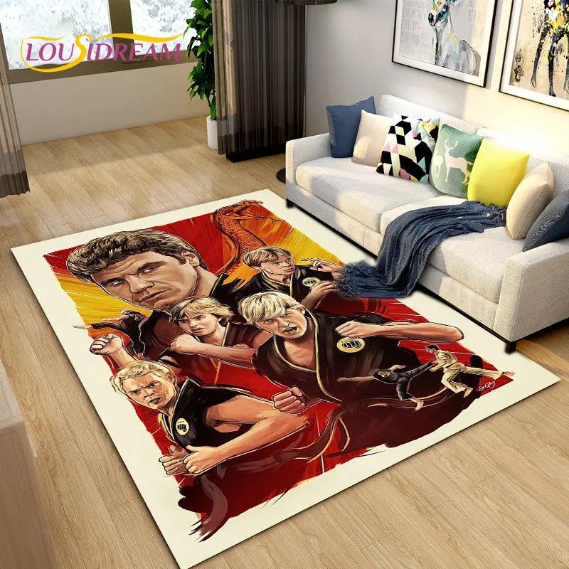 Cobra Kai Amanda TV-Karate-Teppich, groß, Teppich für Wohnzimmer, Schlafzimmer, Sofa, Fußmatte, Dekoration, rutschfeste Bodenmatte für Kinderspiele