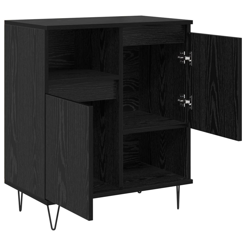 Sideboard Set of 3 Black Oak Effect 60 x 35 x 70 cm
