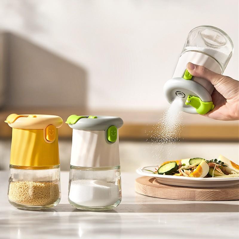 Kitchen Smiling Face Buckle Quantitative Seasoning Jar
