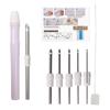 Portable Punch Needle Set Featuring Adjustable Head Ergonomic Designs and Carry Case for Easy Crafting Organization