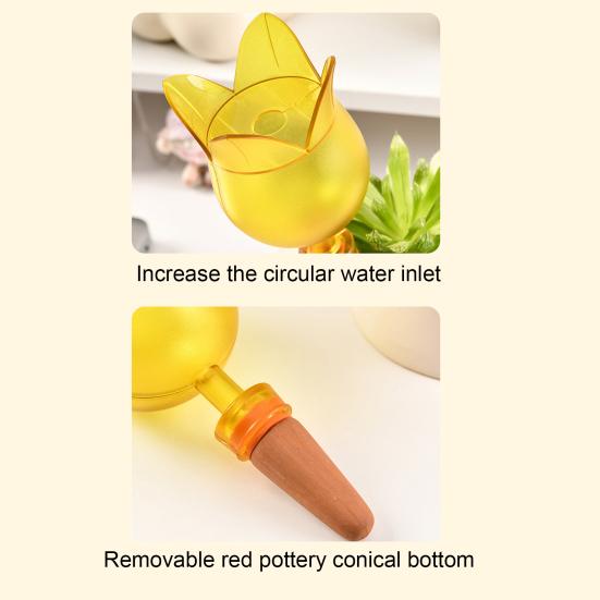Goutteur d'eau Design Fleur Tulipe Pique Auto-arrosante Système d'irrigation goutte à goutte automatique Dispositif d'arrosage Outil d'irrigation pour la maison et le jardin