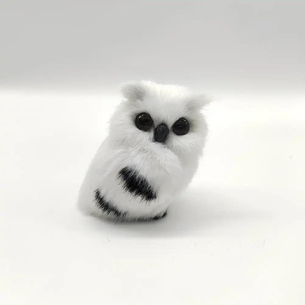 Simulation Plush Toys Action Figures Kids Gift Simulation Owl Exquisite Ornament Cute Furry Home Decoration Ornament Adornment