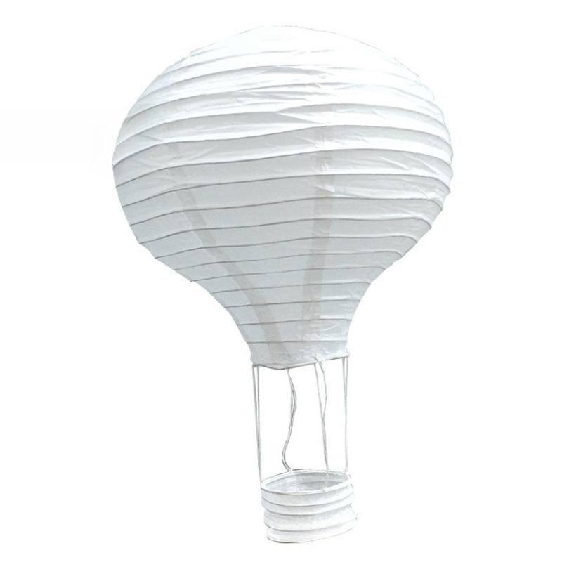 12-Pack Hanging Hot Air Balloon White Paper Lantern Set DIY Craft Wedding Birthday Engagement Party Home Classroom Hanging Decor