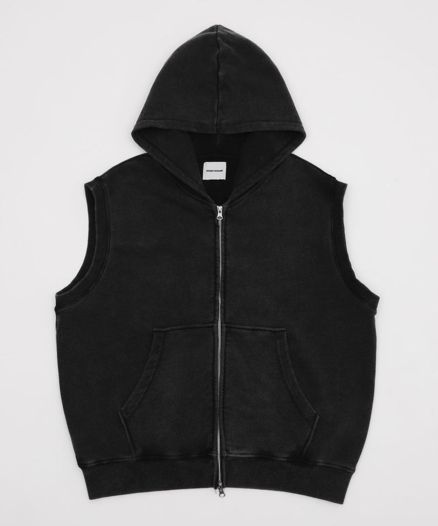 WEGO Short Sleeve Zip Summer Korean Size Sumikuro Men's Hoodie, Streetwear, Style, M,