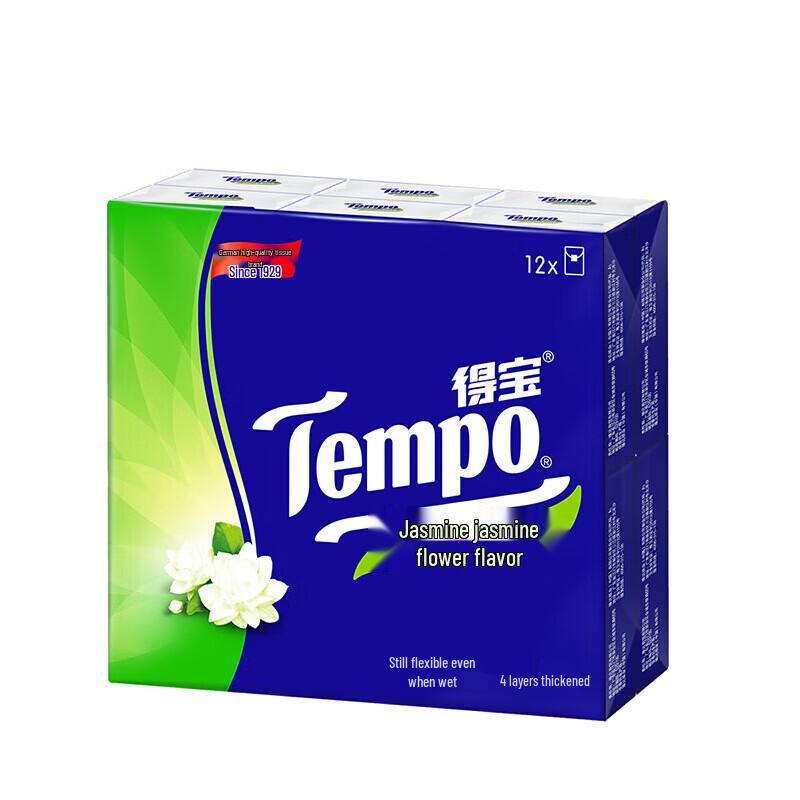 Tempo Mini 4-Ply Jasmine Scented Paper Handkerchiefs