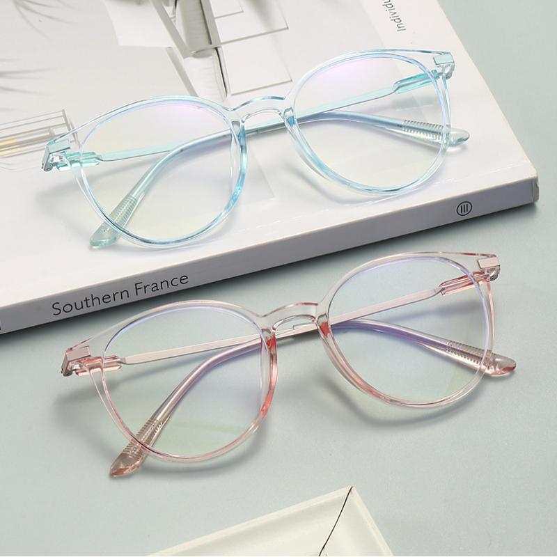 Fashion Anti Blue Light Reading Glasses For Women Men Round Reading Glasses Presbyopic Eyeglasses Vision +0~+4.0 Eyewear