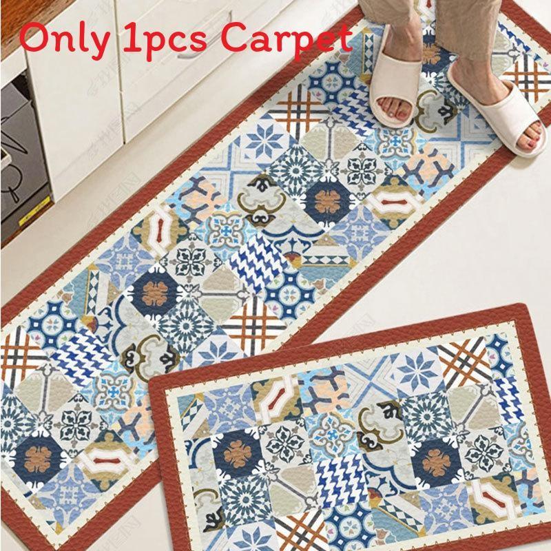 Pvc Long Rectangular Kitchen Floor Mat Waterproof Oilproof Nonslip For House Kitchen