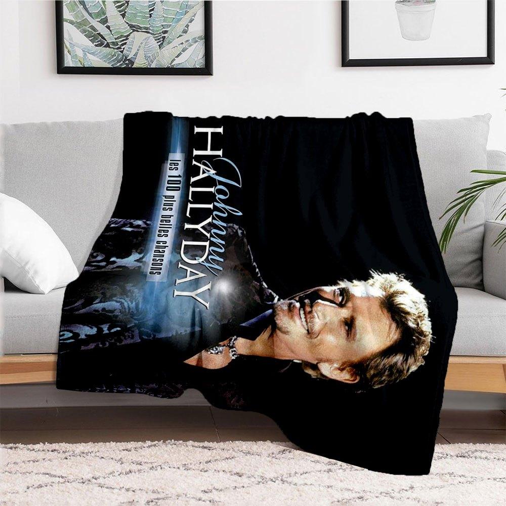 Johnny Hallyday: Les 100 Plus Belles ChansonsBlanket Flannel Throw Blanket for Sofa, Bed, Travel, Camping, Office, Couch, Chair, And Bed Gif