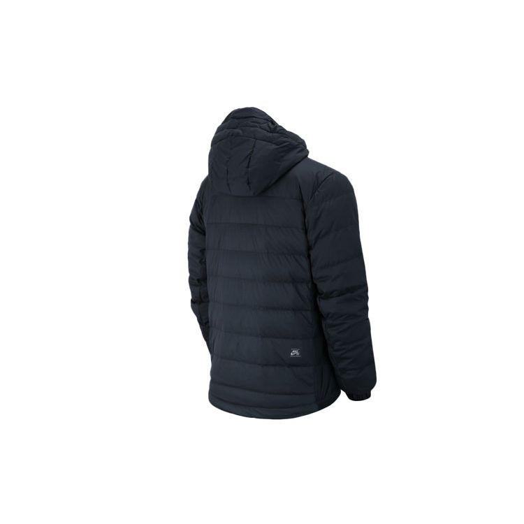 Nike SB Warme und winddichte lässige Sport-Daunenjacke mit Kapuze für Herren Oberbekleidung Schwarz 693335-011
