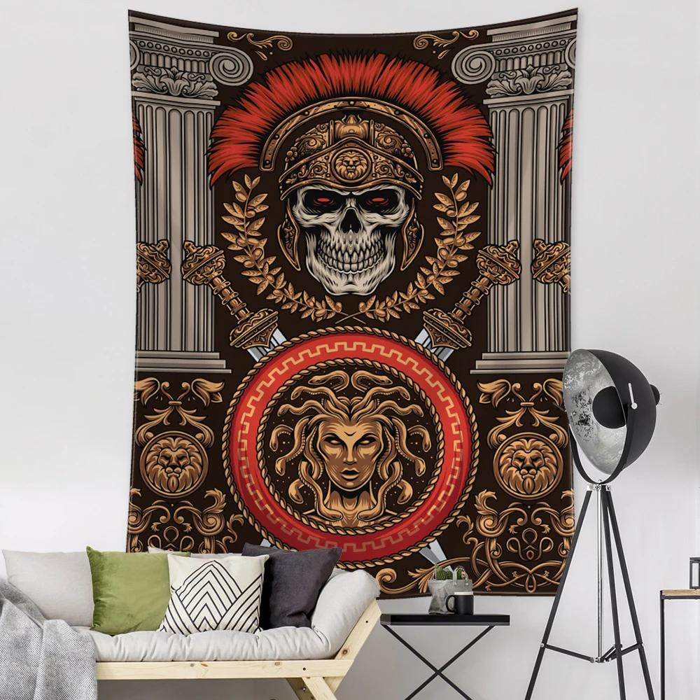 Viking Warrior Tapestry  Detailed Norse Art Legendary Heroes  Myths  Unique Wall Art for Bedroom  History Lover Gift