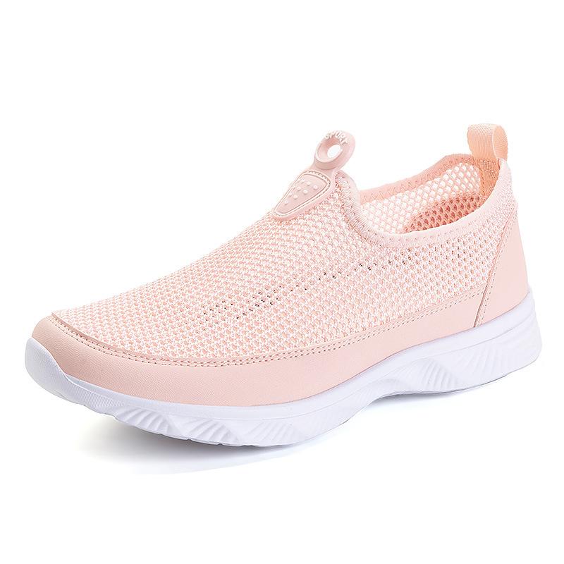 

Mesh breathable travel shoes casual net shoes outdoor sports shoes couple shoes one pedal lazy single shoes 46 рожевий