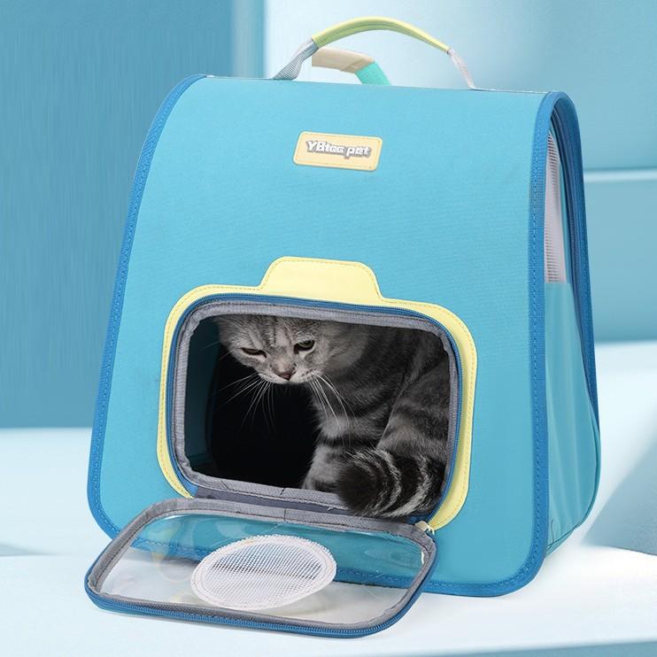 Breathable Cat Carrier, Portable Handheld and Backpack for Outdoor Travel, Large-capacity Space Capsule for Pets