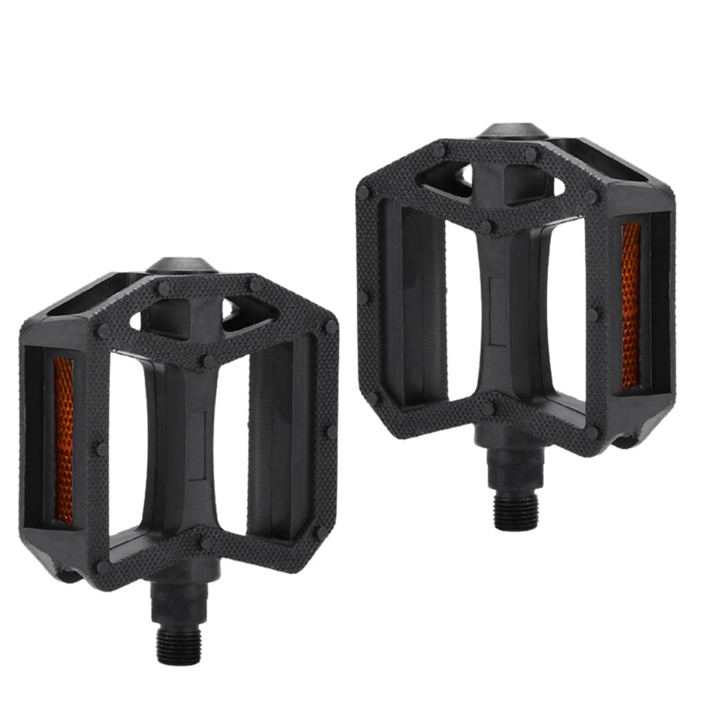 Neutral Zenith Bicycle Reflective Large Set of 1 and for and Cross Bikes Pedals, Lightweight, Flat, Resin, Area, Black, (Left Right) BMX, MTB,