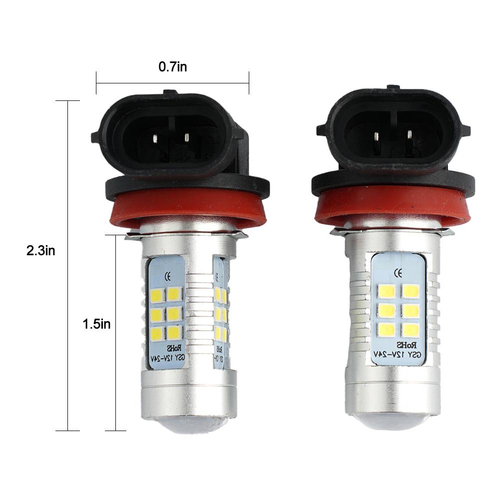 H9 Fog Light Bulb High Power LED Lamps Parts 2000LM