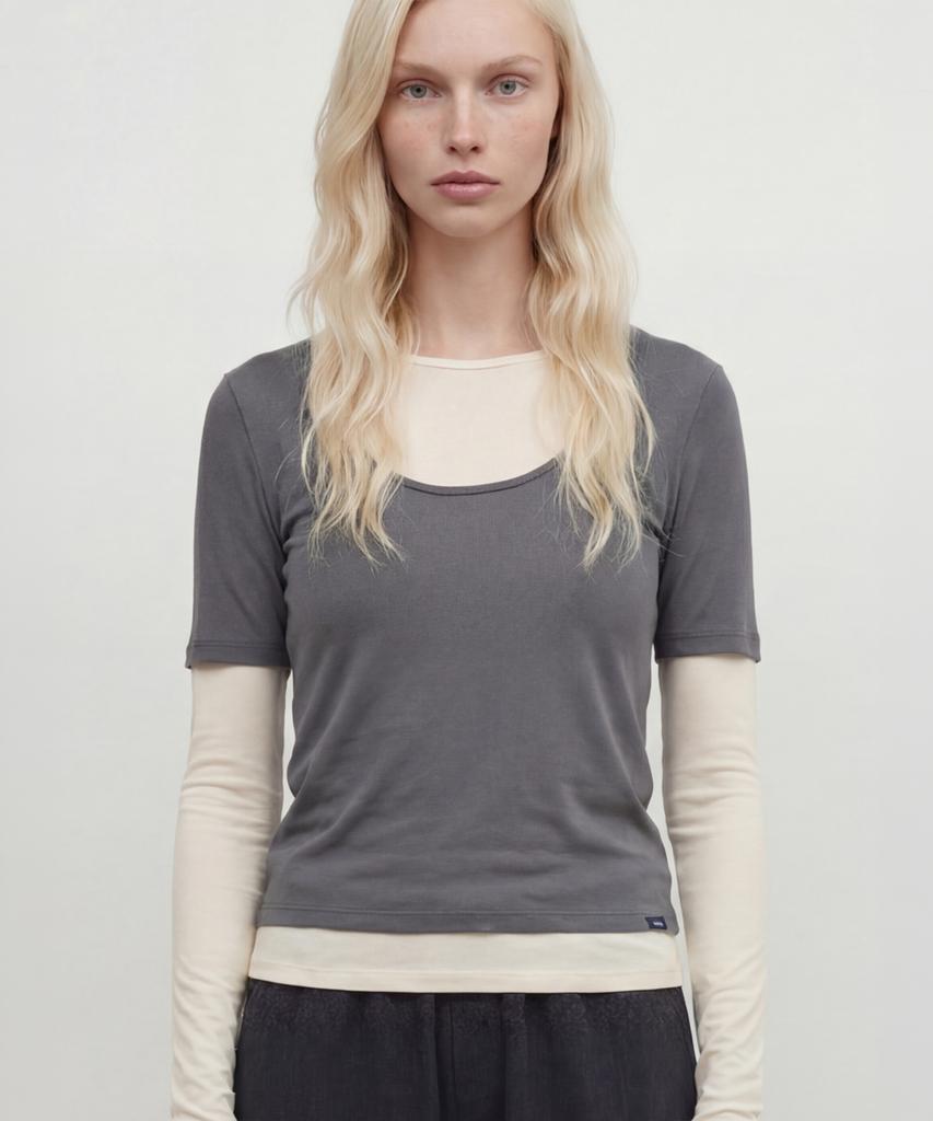 NORMOR Overlay T-Shirt Butter