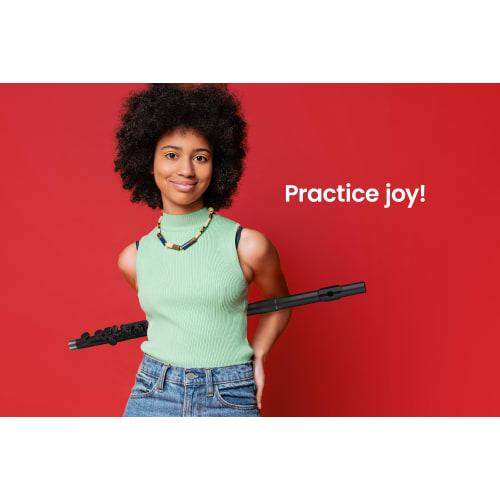 Πλαστικό Πνευστό Όργανο NUVOBand NB300FBK, Πλήρως Αδιάβροχο, Φλάουτο Ντο, Μαύρο, Περιλαμβάνει Θήκη, Κρεμάστρα Τοίχου, Σουαβίλια και Δακτυλοθεσία