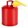 Safety Gas Can, 19 L Type I Red Safety Can for Gasoline with Stainless Steel Flame Arrester, Self-Closing Lid, and PE Funnel, Carbon Steel Flammable