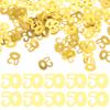 1200Pcs Number 50 Golden Confetti for Party Decoration High Quality Reusable Sequins Sprinkle On Tables Invitations Favors