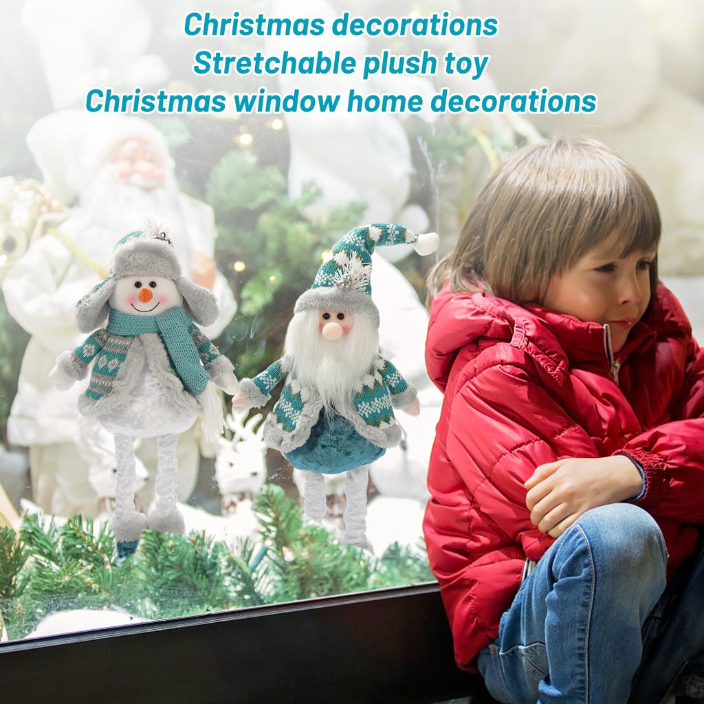 Retractable Christmas Ornaments, Snowman, And  Christmas Dolls, Suitable For Window Displays And Home Decor