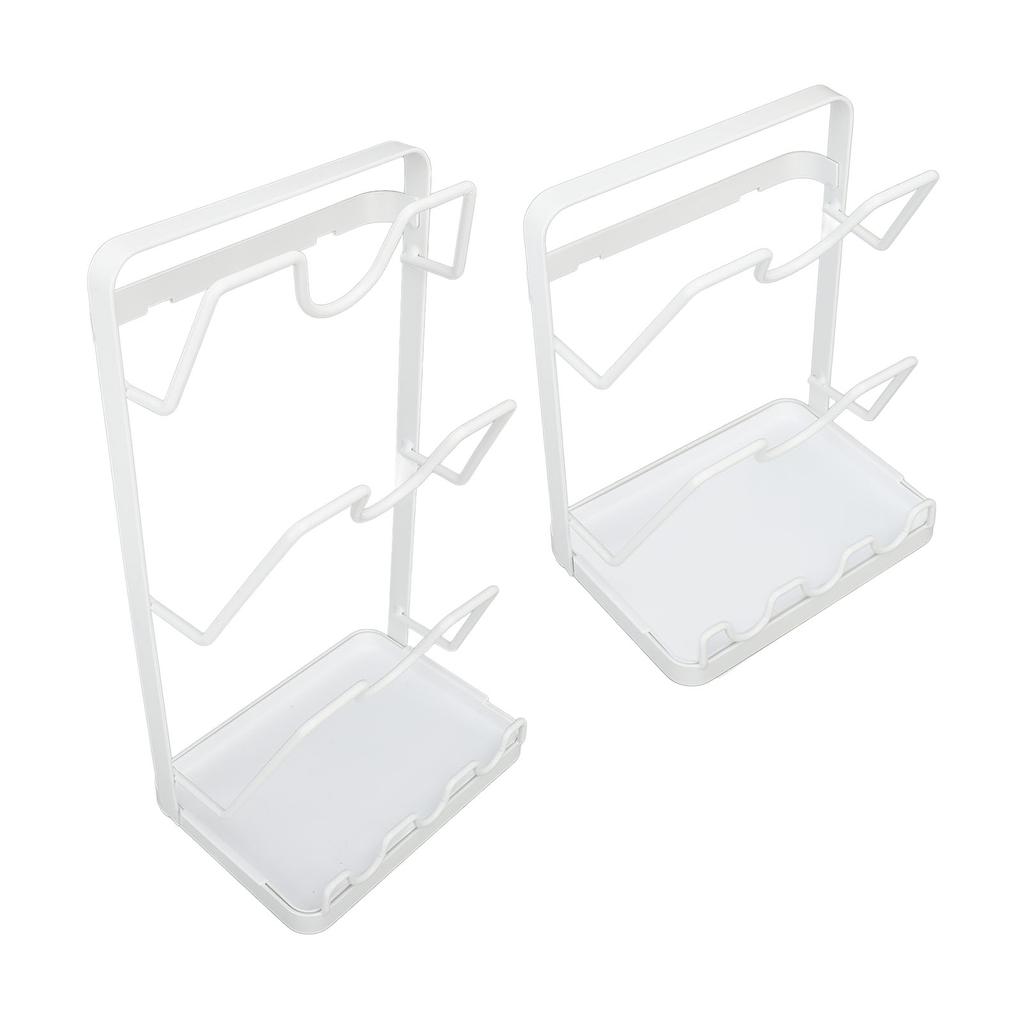 Pot Lid Rack No Drilling Wall Mounted Pot Lid Rack Waterproof Rustproof Carbon Steel Pot Cover Holde