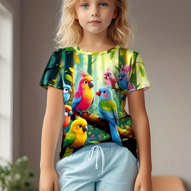 Dziecięca koszulka 3D Kot Dziecięca odzież Dziewczęca koszulka Odzież dla dziewczynek 2024 Dziewczęca letnia dziecięca koszulka dziecięca dziecięca graficzna moda dla nastolatków