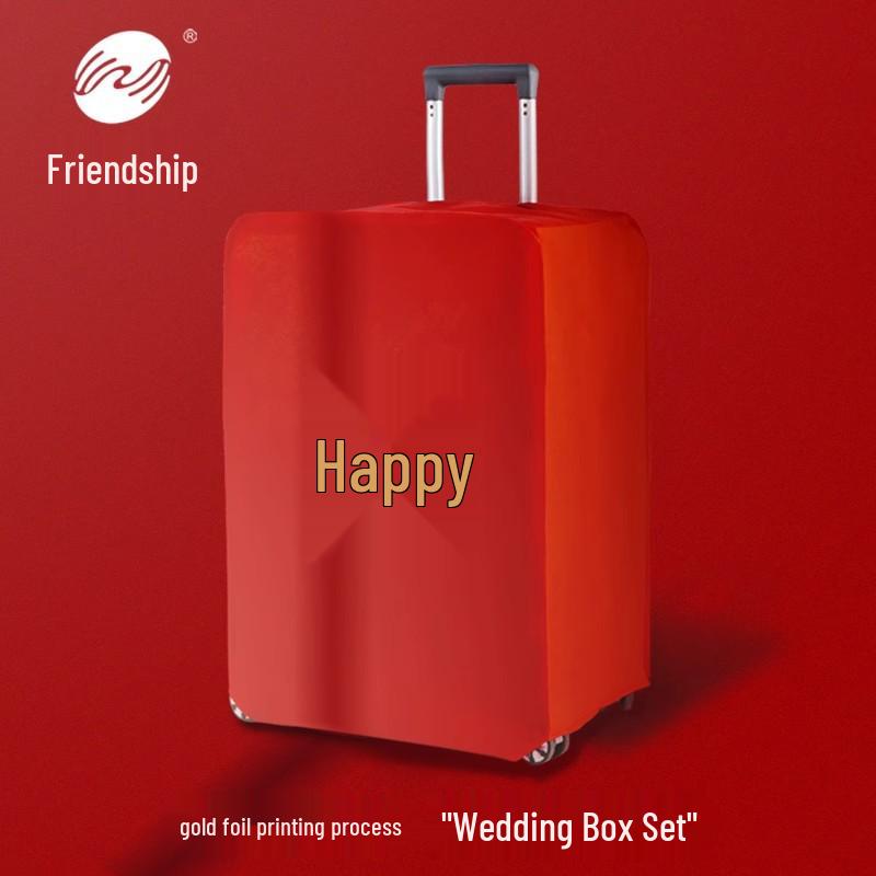 New Arrival: Wedding Suitcase Dust Cover with Lock - Happiness Design