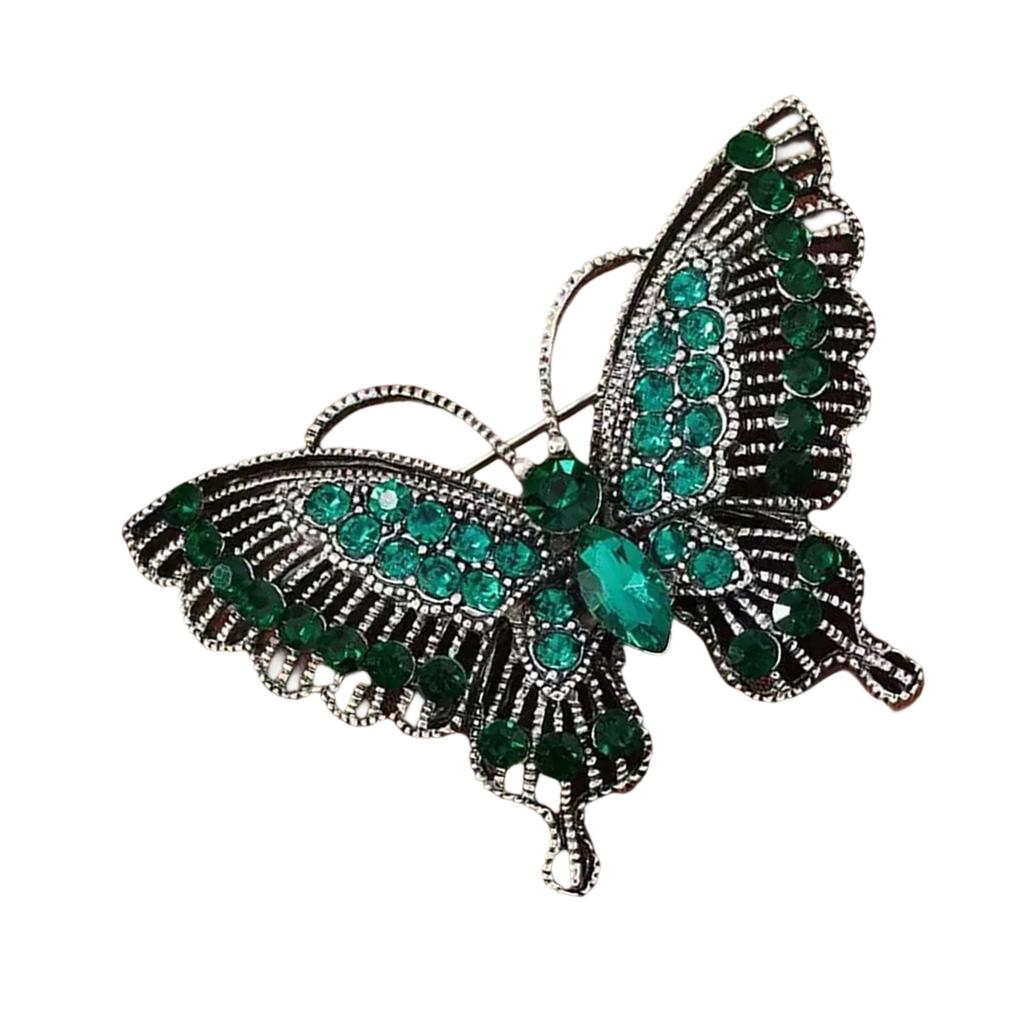 Broche Papillon Cristaux Élégants Designs en Alliage Vintage Ornement pour Femmes Robes Chapeaux Sacs Accessoires de Fête de Mariage