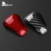 Real Hard Carbon Fiber Car Gear Shift Head Cover Sticker For Subaru Crosstrek Impreza 2024 2025 RHD LHD Interior Accessories