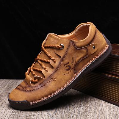 Men Leather Casual Shoes Outdoor Walking Sneakers New Fashion Male Leisure Vacation Soft Driving Shoes Sneakers Men 'S Shoes