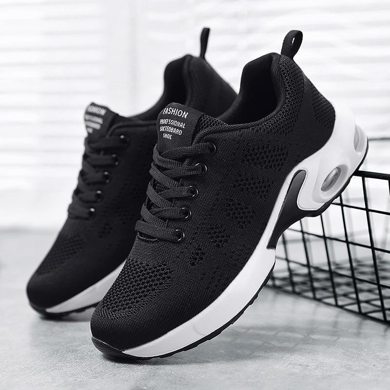 Women's Summer Mesh Air Cushion Lightweight Running Shoes, Soft Sole, Breathable Sports Sneakers.