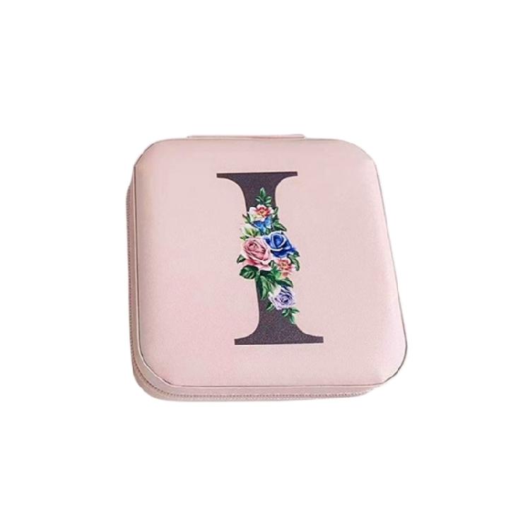 Jewelry Travel Organizers Letter Pattern Small Jewelry Container Fashion Portable Case PU Texture for Fashionable Lover