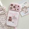 Pink Floral Bear iPhone 17/16/15/14 Pro Max Case