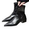 Pointed short boots women's new autumn and winter women's boots thick heel boots sleeve thin boots niche high heels Martin boots