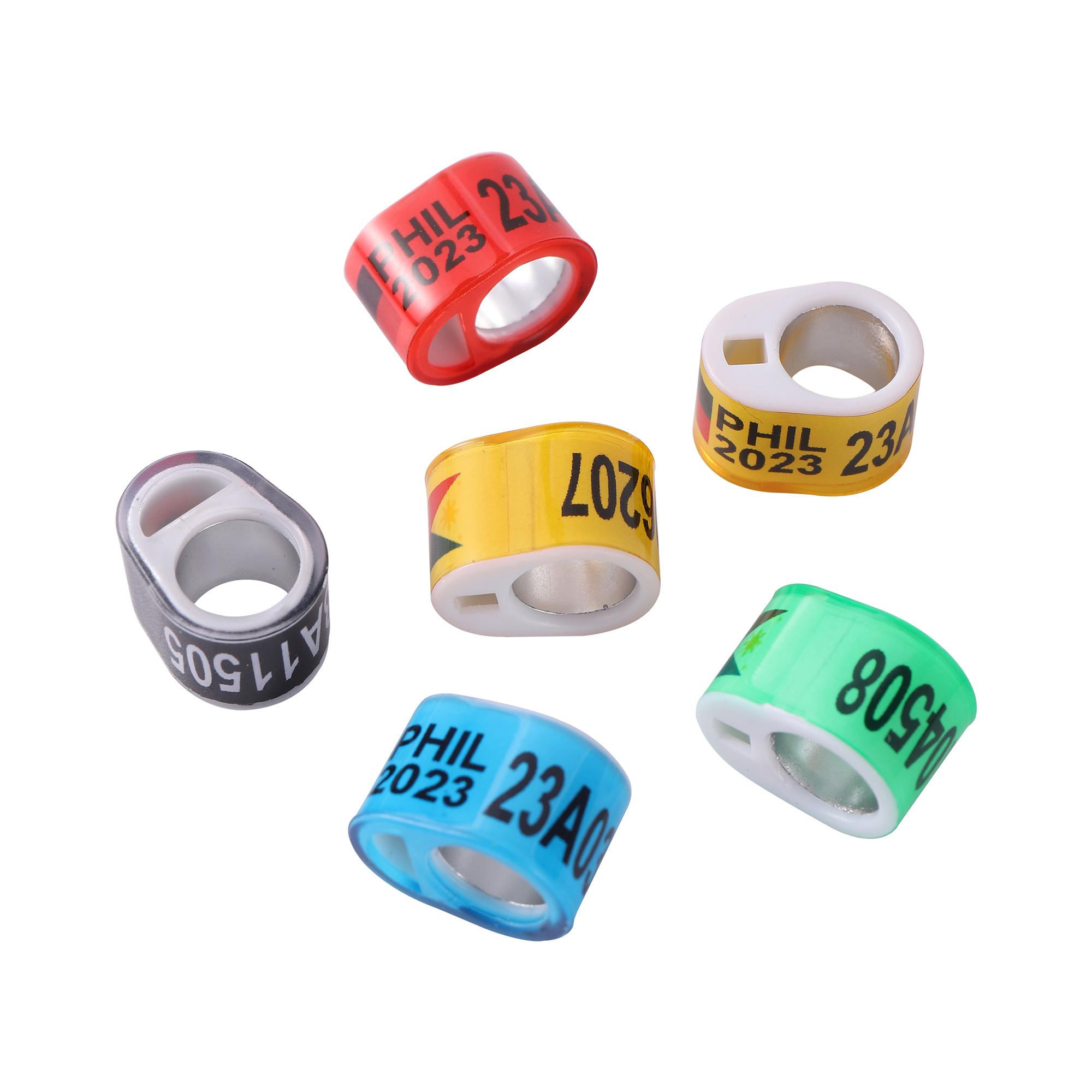 

12 шт. PHIL 2025 Багатоколірні кільця для голубів Кільця для тренувань голубів-чемпіонів ID 8 мм Кільце на лапку для домашніх птахів Папуги Товари для птахів