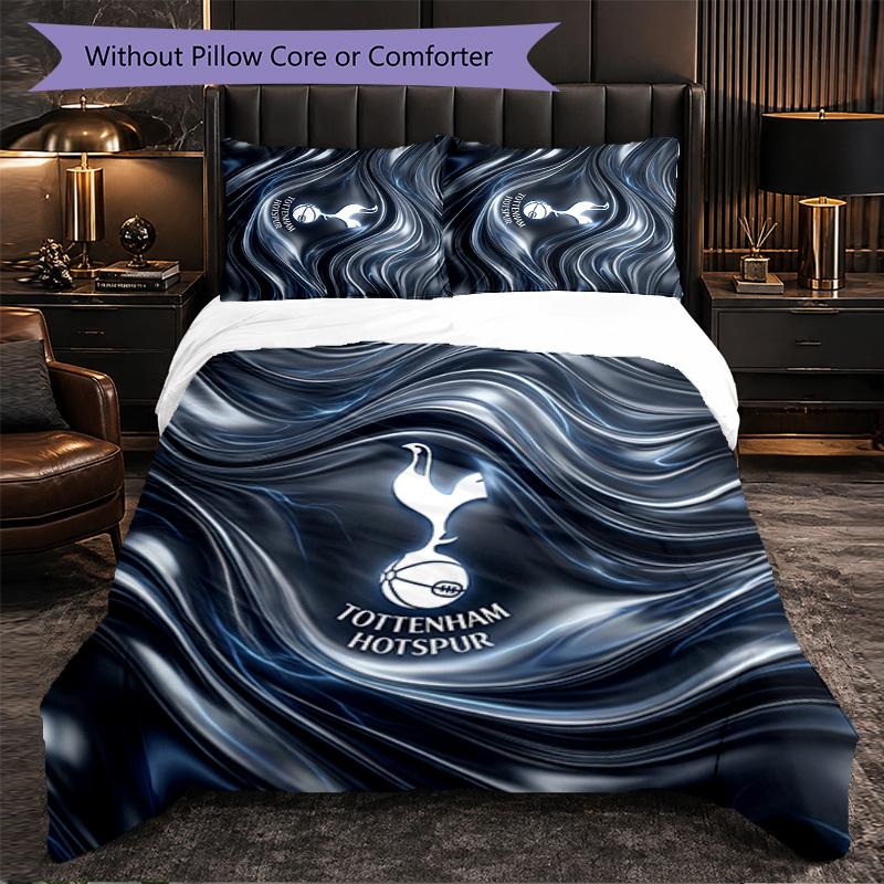 Set Biancheria da Letto Tottenham Hotspur Modello 3 Pezzi Copripiumino Morbido in Microfibra con Federe per Camera da Letto