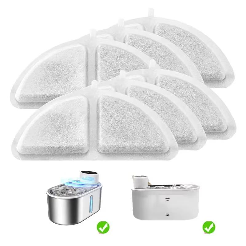 6PC Activated Carbon Filter Resin Filter Element For Cat Water Fountain Purify Water Dog Cat Water Dispenser Accessories