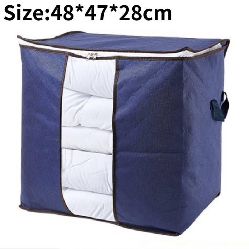 

Moth Storage Bags Proof Large Capacity Clothes Duvet Bag Zips Tool Organizer 48*47*28cm/18.90*18.50*11.02in тёмно-синий