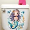Undersea Animal Jellyfish Mermaid Wall Sticker Home Wall Decoration Children's Room Wall Sticker Baby Girl Room Decor PVC Murals