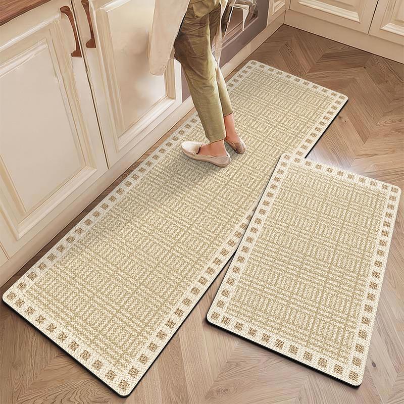 Non-slip Kitchen Mat for Floor Minimalist Striped Long Strip Runner Rugs Oil-proof Waterproof Kitchen Carpet Washable Easy Clean