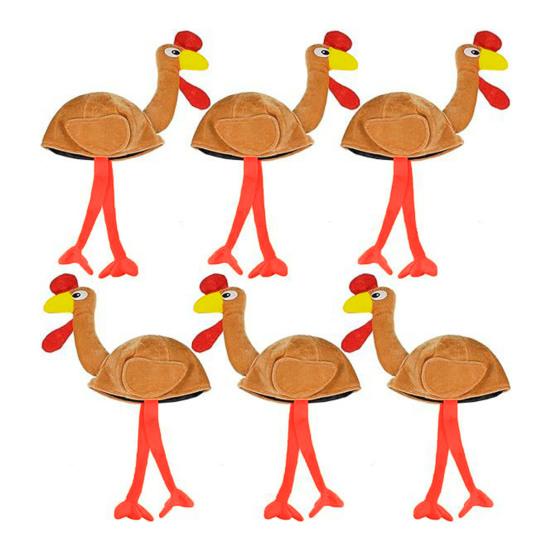 Thanksgiving-kostymetilbehør Plysj kalkunhatt Hodeplagg Høneøye Kyllingben pannebånd til nyttårsfestutstyr