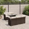VidaXL Garden Lounge Set with Cushions 6 Pcs Brown Wicker 3326104