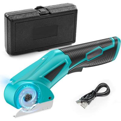 4V Elektrischer Stoffschneider Kabellos Tragbare Elektrische Schere Leistungsstark Wiederaufladbar Leder Filz Rotationsschneidemaschine