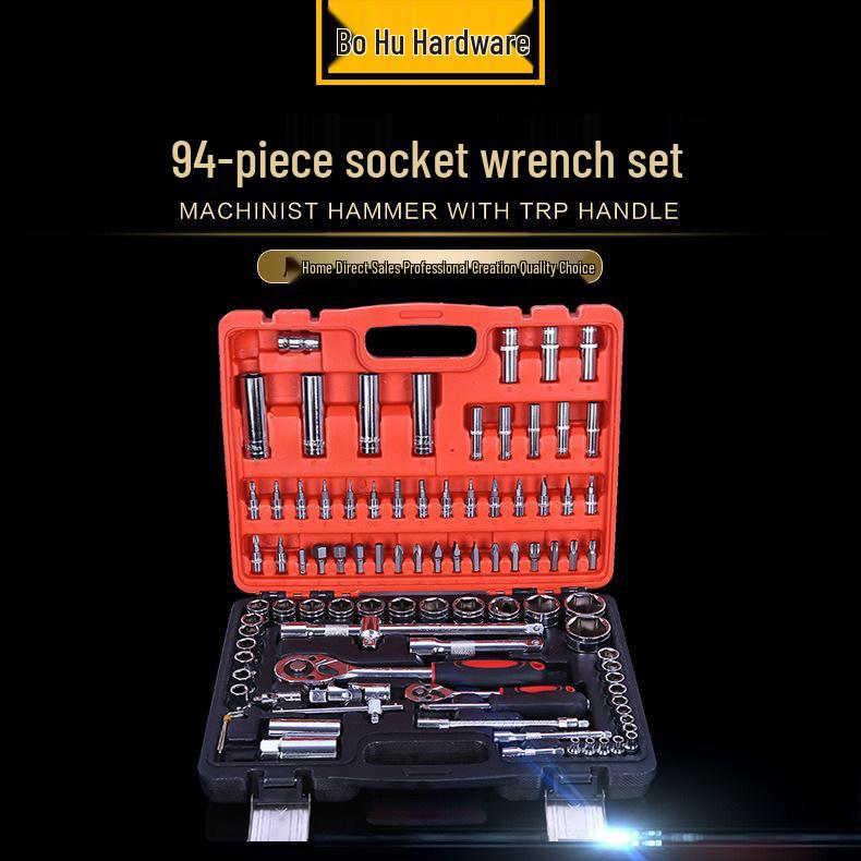 Linyi 94-Piece Mechanic Tool Set - Socket Wrench & Auto Repair Kit
