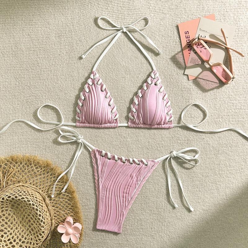 2026 Summer New Sexy Solid-Color Bikini: Women's Beach Vacation Swimsuit for INS Style