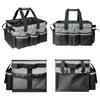 Cleaning Kit Bag Wide Open Cleaning Tool Carrying Caddy Bag Storage Organizer with Multi-Pockets Handle Adjustable Strap