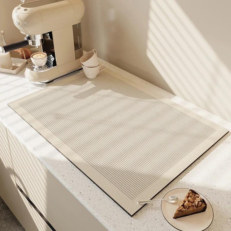 Rutschfeste Tischmatte für Kaffeemaschine, Saugfähig, Schnelltrocknende Tischdecke, Heimküchengeschirr, Trockenunterlage, Estera Para Secar