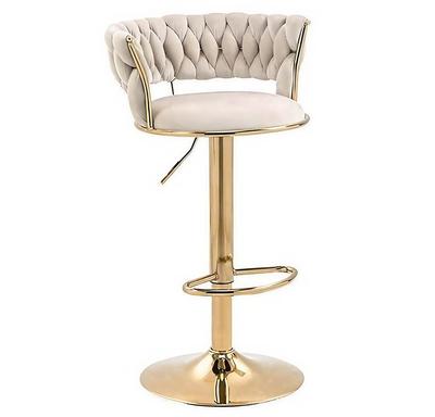IMPERIA Beige Stool Chair 100 Cm Fabric