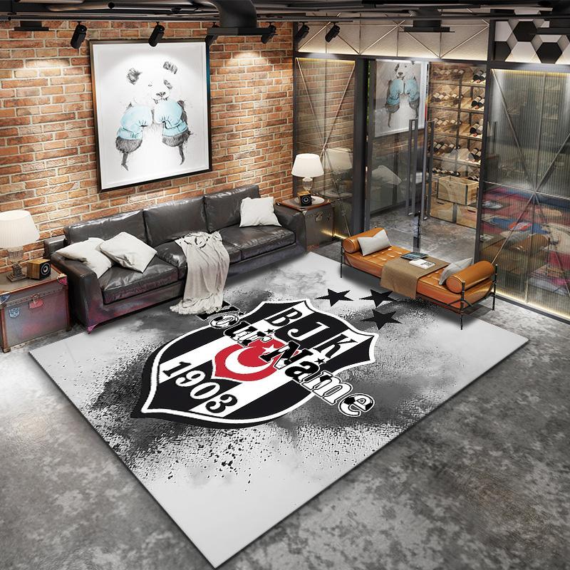 Besiktas Gymnastics Club Custom Name Carpet Rug For Living Room Bedroom Home Sofa Decoration Kids Play Nonslip Floor Mat
